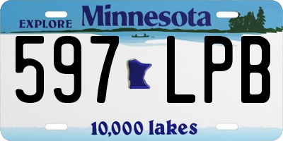 MN license plate 597LPB