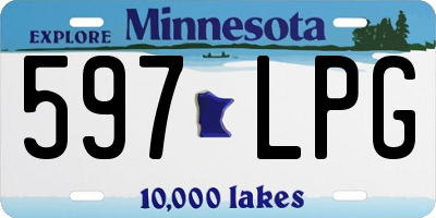MN license plate 597LPG