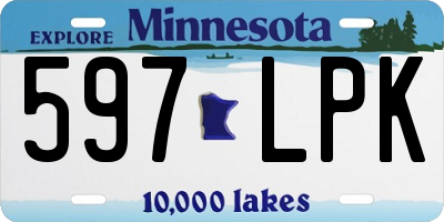 MN license plate 597LPK
