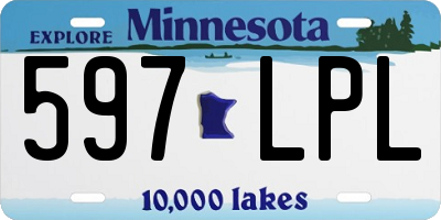 MN license plate 597LPL