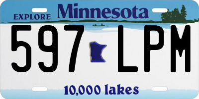 MN license plate 597LPM