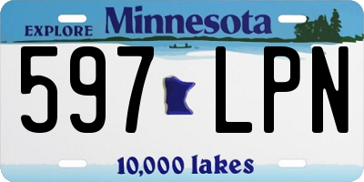 MN license plate 597LPN