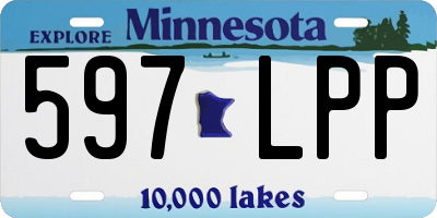 MN license plate 597LPP
