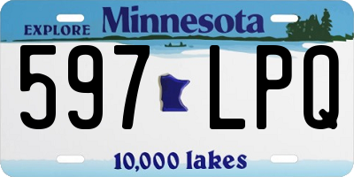 MN license plate 597LPQ