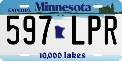 MN license plate 597LPR
