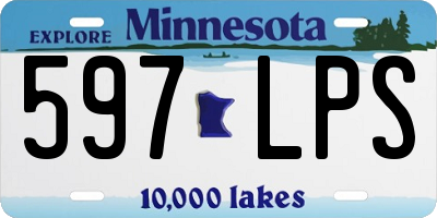 MN license plate 597LPS