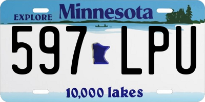 MN license plate 597LPU