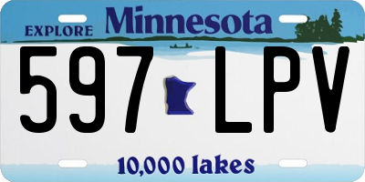 MN license plate 597LPV