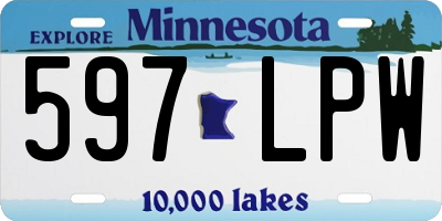 MN license plate 597LPW