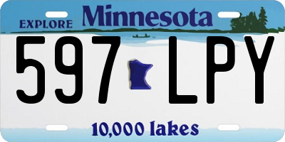 MN license plate 597LPY