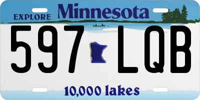 MN license plate 597LQB