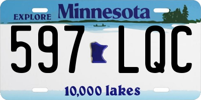 MN license plate 597LQC