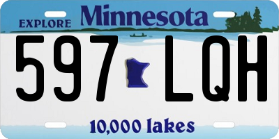 MN license plate 597LQH