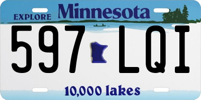 MN license plate 597LQI