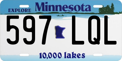 MN license plate 597LQL
