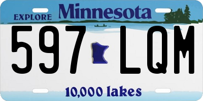 MN license plate 597LQM