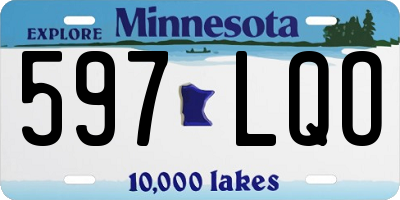 MN license plate 597LQO