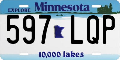 MN license plate 597LQP