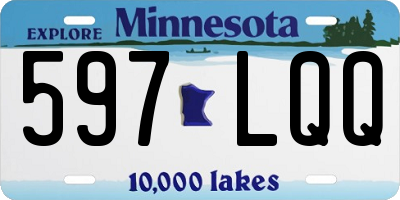 MN license plate 597LQQ