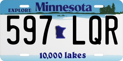 MN license plate 597LQR