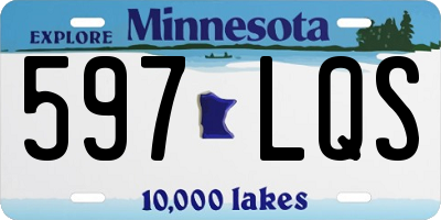 MN license plate 597LQS