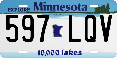 MN license plate 597LQV