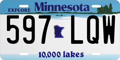 MN license plate 597LQW