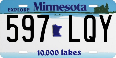 MN license plate 597LQY