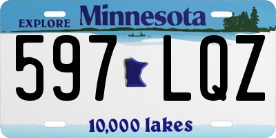 MN license plate 597LQZ