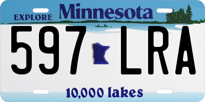 MN license plate 597LRA