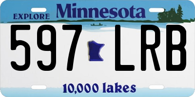 MN license plate 597LRB