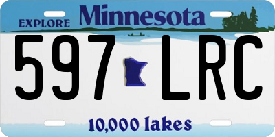 MN license plate 597LRC