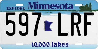 MN license plate 597LRF