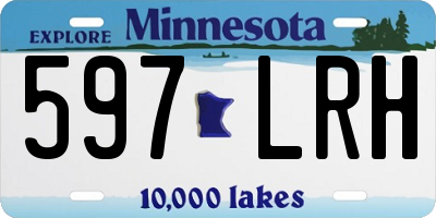 MN license plate 597LRH