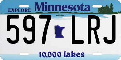 MN license plate 597LRJ