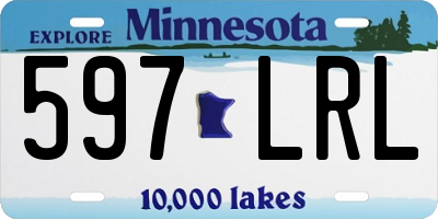 MN license plate 597LRL