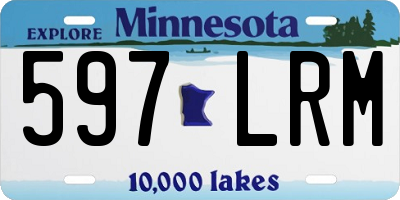 MN license plate 597LRM