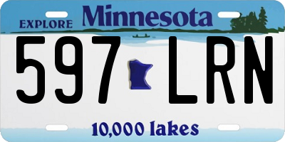 MN license plate 597LRN