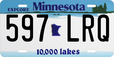 MN license plate 597LRQ