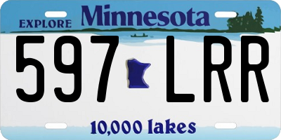 MN license plate 597LRR