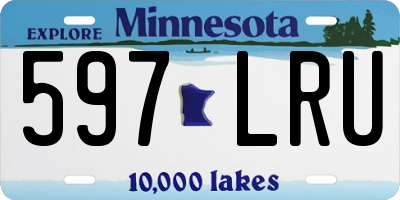 MN license plate 597LRU