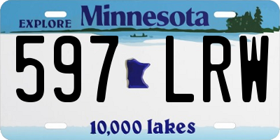 MN license plate 597LRW