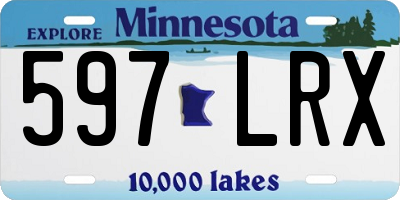 MN license plate 597LRX