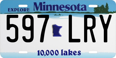 MN license plate 597LRY