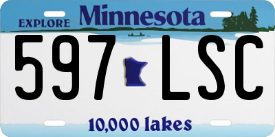 MN license plate 597LSC