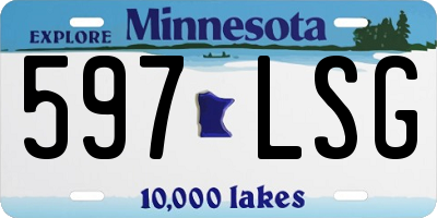 MN license plate 597LSG