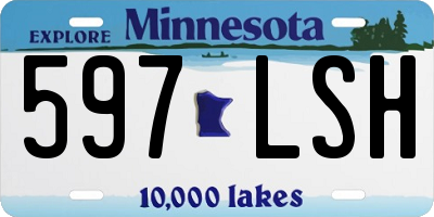 MN license plate 597LSH