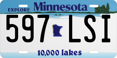 MN license plate 597LSI