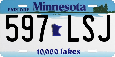 MN license plate 597LSJ