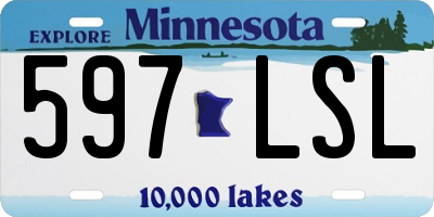 MN license plate 597LSL